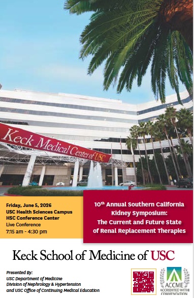 10th Annual Southern California Kidney Symposium: The Current and Future State of Renal Replacement Therapies Banner
